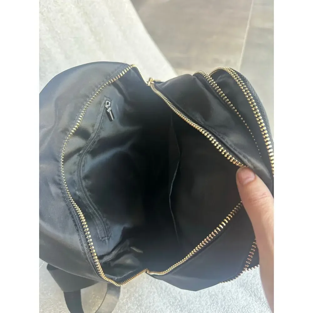 NWT Graffiti Bear Mini Backpack Black Nylon Gold Hardware Kawaii Streetwear